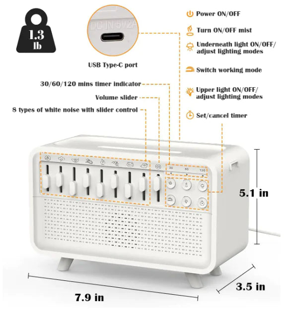 AuraSync™ - Bluetooth Speaker & Humidifier Light